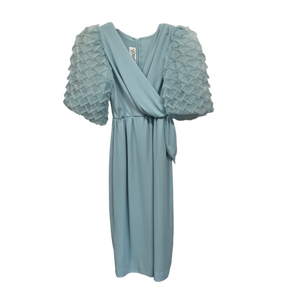 VTG MISS ELLIETTE Gown BOLD Pineapple Sleeve‎ FORMAL Prom Pageant Wedding